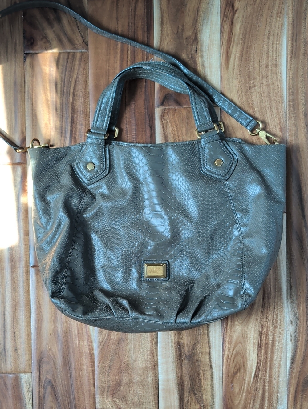 Leather-Effect Women’s Tote Bag - Taupe